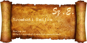 Szombati Emília névjegykártya